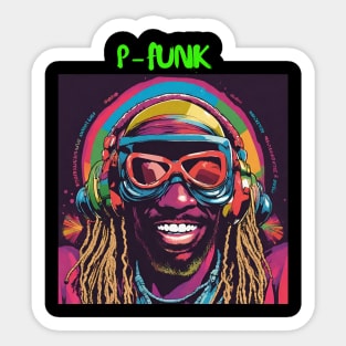 P - FUNK TRIPPY ART Sticker